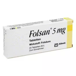 FOLSAN 5 mg tabletter, 20 st