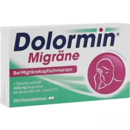 DOLORMIN Migränfilm -belagda tabletter, 20 st