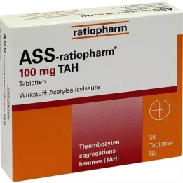 Ass-ratiopharm 100 mg TAH tabletter, 50 st