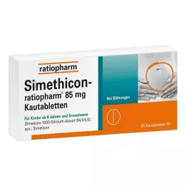SIMETHICON-ratiopharm 85 mg tuggtabletter, 20 st