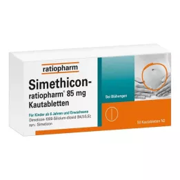 SIMETHICON-ratiopharm 85 mg tuggtabletter, 50 st