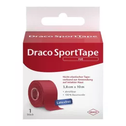 DRACO TAPEVERBAND 3,8 cmx10 m röd, 1 st