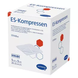 ES-KOMPRESSEN steril 5x5 cm 8-vägs, 25X2 st