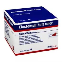 Elastomull Fängelse Färg 6 cmx20 m Fixering Bind röd, 1 st