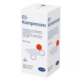 ES-KOMPRESSEN icke-steril 7,5x7,5 cm 12-vägs, 100 st