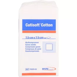 CUTISOFT Cotton Kommpr. 7.5x7,5 cm unsteril, 100 st