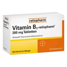 VITAMIN B1-RATIOPHARM 200 mg tabletter, 100 st