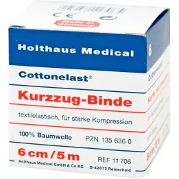 KURZZUGBINDE Bomullslast 6 cmx5 m, 10 st
