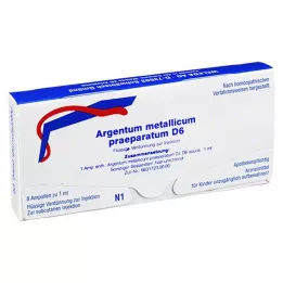 ARGENTUM METALLICUM praeparatum D 6 ampuller, 8 st