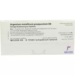 ARGENTUM METALLICUM Praeparatum d 8 ampoules, 8 st