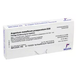 ARGENTUM METALLICUM Praeparatum d 20 ampoules, 8 st