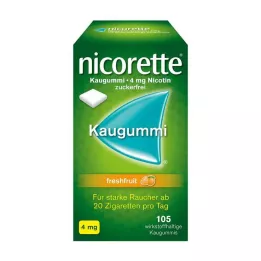 NICORETTE 4 mg Freshfruit Kaugummi, 105 st