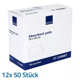 SAUGKOMPRESSEN osteril 10x20 cm 400 g/m, 12X50 st