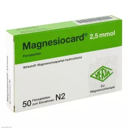 MAGNESIOCARD 2,5 mmol filmdragerade tabletter, 50 st
