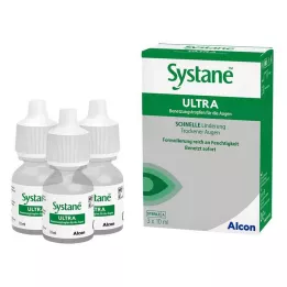 SYSTANE ULTRA Smörjande droppar för ögonen, 3X10 ml