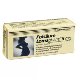 FOLSÄURE LOMAPHARM 5 mg tabletter, 50 st