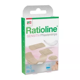 RATIOLINE känsliga gipsremsor i 4 storlekar, 20 stycken