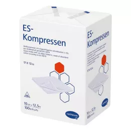 ES-KOMPRESSEN Unsteril 10x12,5 cm 12 gånger, 100 st
