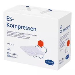ES-KOMPRESSEN Unsteril 10x20 cm 12 gånger, 100 st