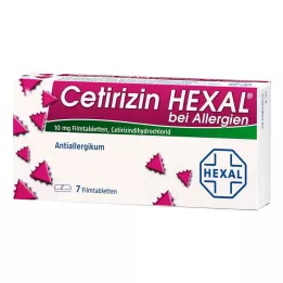 CETIRIZIN HEXAL Filmdragerade tabletter för allergier, 7 st
