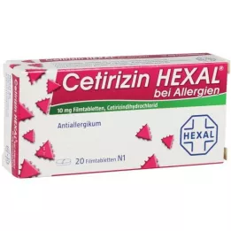 CETIRIZIN HEXAL Filmbelagda tabletter på allergier, 20 st