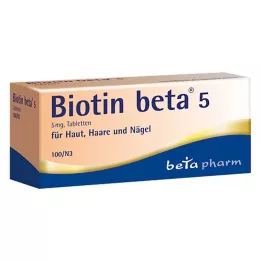 BIOTIN BETA 5 tabletter, 100 st