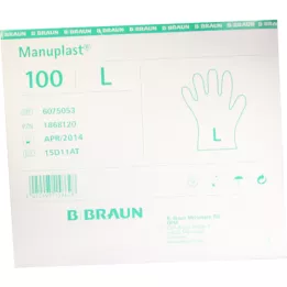 Manuplast en gång handskar stort ljus, 100 st