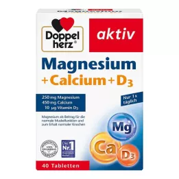 DOPPELHERZ Magnesium+Kalcium+D3 tabletter, 40 st