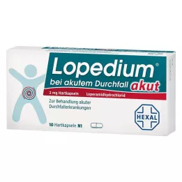LOPEDIUM akut för akut diarré hårda kapslar, 10 st