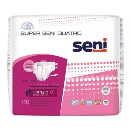 SUPER SENI Quatro inkontinensbyxor storlek 3 L, 10 st