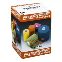 PRESSOTHERM Sammanhängande bandage 8 cmx4 m röd, 1 st