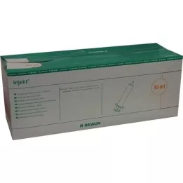 INJEKT Solo Spruringe 10 ml luer excentrisk PVC-fr., 100x10 ml