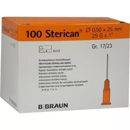 STERICAN Tandkanyl Luer 0,5x25 mm, 100 st