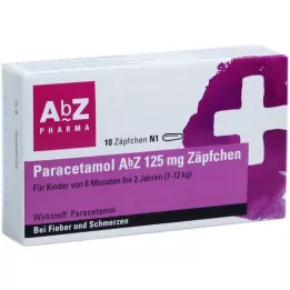 PARACETAMOL Abbey 125 mg suppositorier, 10 st