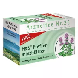 H&amp;S Pepparminttefilterpåsar, 20X1,5 g