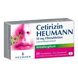 CETIRIZIN Heumann 10 mg filmdragerade tabletter, 20 st