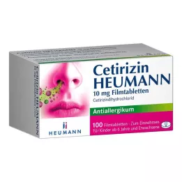 CETIRIZIN Heumann 10 mg filmdragerade tabletter, 100 st
