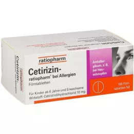 Cetirizin-ratiopharm i allergier 10 mg filmritade., 100 st