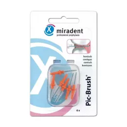 MIRADENT Interd.Pic-Brush utbytesborste konisk orange, 6 st