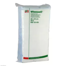 VLIWAZELL Absorberande kompresser icke-sterila 20x40 cm, 25 st