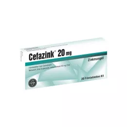 CEFAZINK 20 mg filmdragerade tabletter, 20 st
