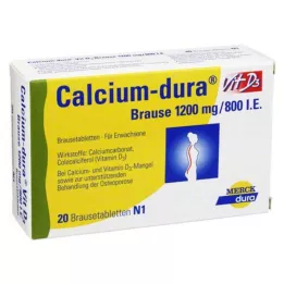 CALCIUM DURA Vit D3 brusande 1200 mg/800 I.E., 20 st