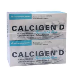 CALCIGEN D 600 mg/400 I.E. tuggtabletter, 200 st