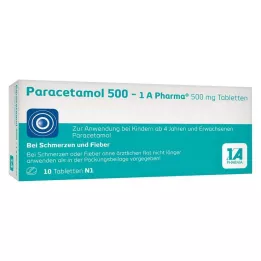 PARACETAMOL 500-1A Pharma Tabletter, 10 st