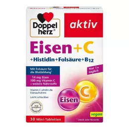 DOPPELHERZ Järn+Vit.C+L-Histidintabletter, 30 st