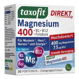 TAXOFIT Magnesium 400+B1+B6+B12+Folsyra 800 granulat, 20 st
