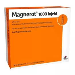 MAGNEROT 1000 injicera ampulor, 10x10 ml