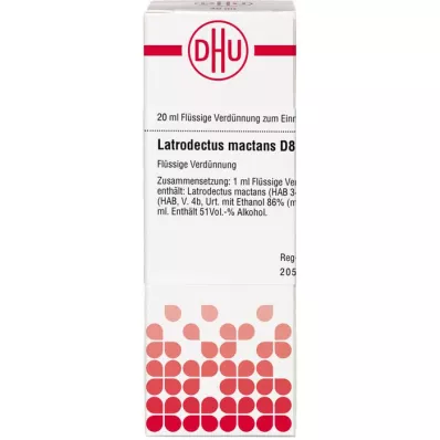 LATRODECTUS mactans D 8 Spädning, 20 ml LATRODECTUS mactans D 8 Spädning, 20 ml