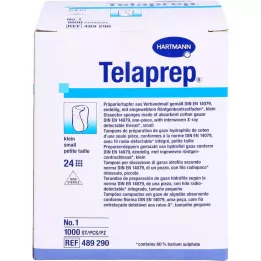 TELAPREP förberedd svabb osteril storlek 1 liten, 1000 st