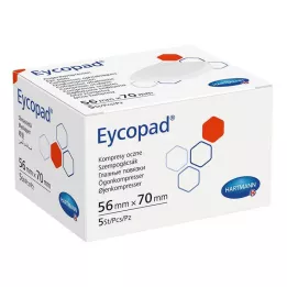 EYCOPAD Ögonkompresser 56x70 mm icke-sterila, 5 st